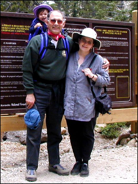 The start of Sydney's first hike to Frog Lake and Winnammucca.