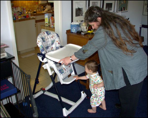 High chair train -- all aboard for dinner.