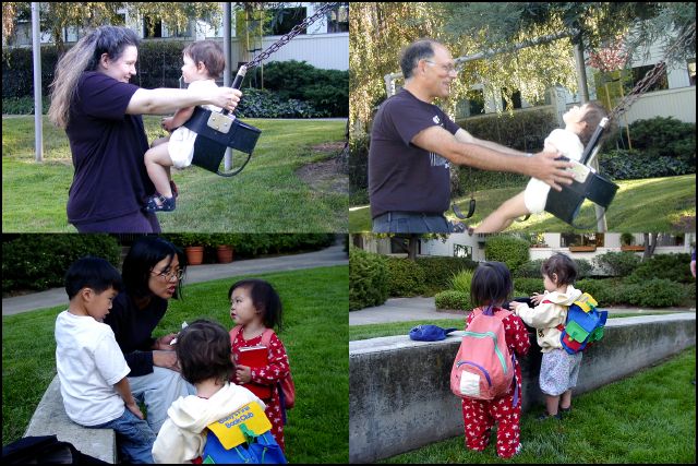 I love playing in the courtyard especially with Zoe, Alex, and Katie.