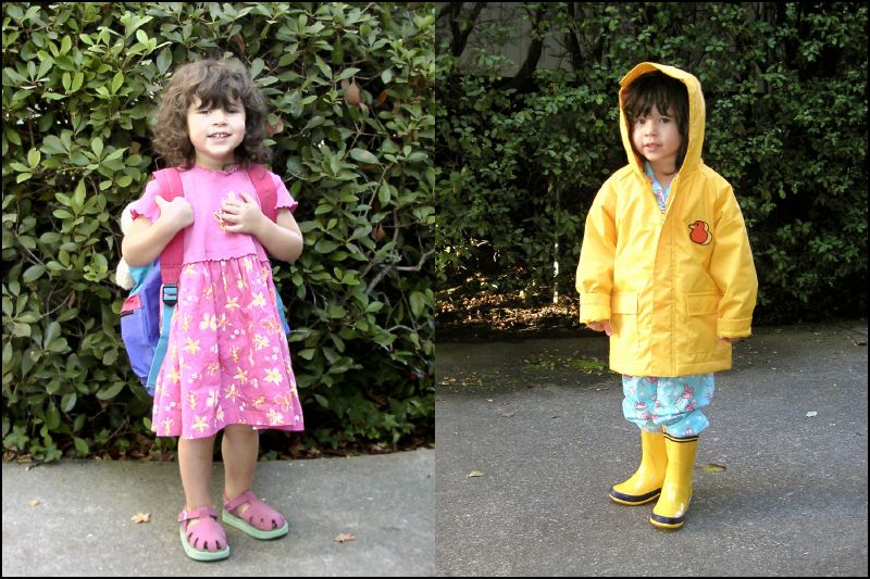 To the courtyard, rain or shine!