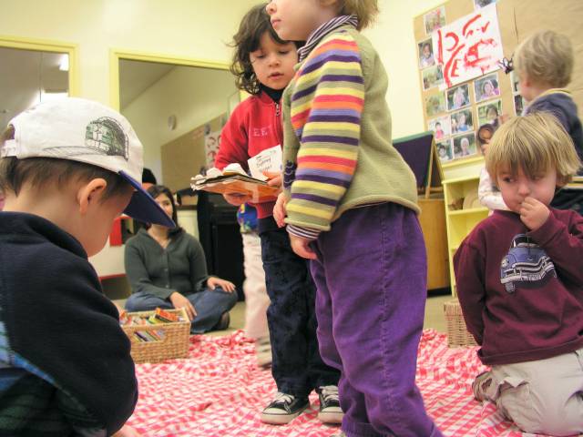 Story time can get pretty crowded