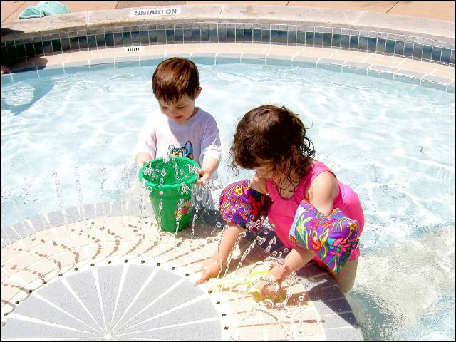 Making pool soup with Justin 