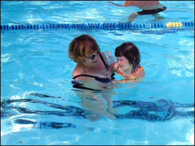 I'm still not too sure about this swimming business!