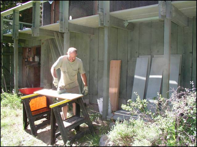 Randy built a rain shower closet
