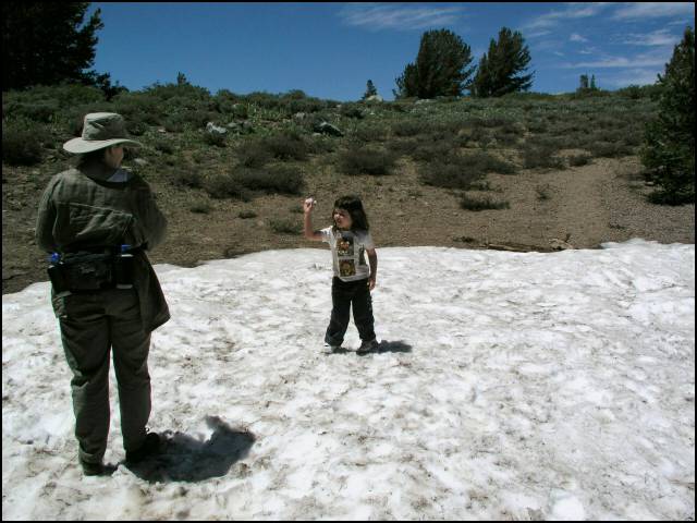 Watchout Mommy here comes a snow ball!
