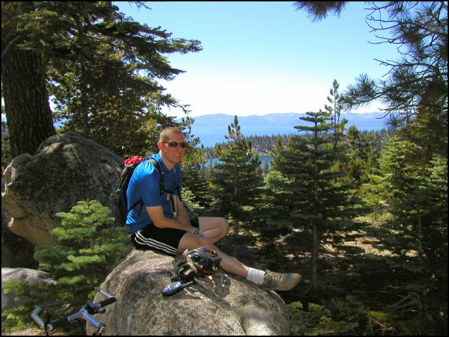 Danny at our lunch break at the Marlette overlook