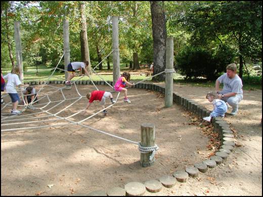 A climbing cobweb just like at the SF zoo!