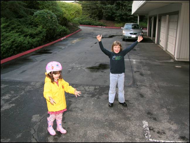 Hamming it up for the camera