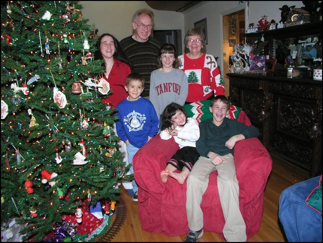 Grandma and Grandpa with all their grand children