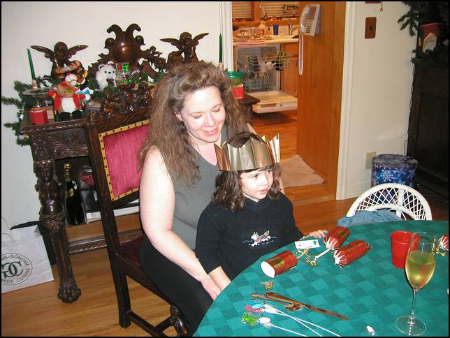 Inside the poppers were a prize and a crown