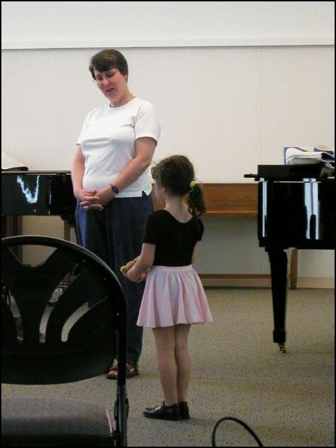Sydney's first recorder class with Teacher Sally Terris.
