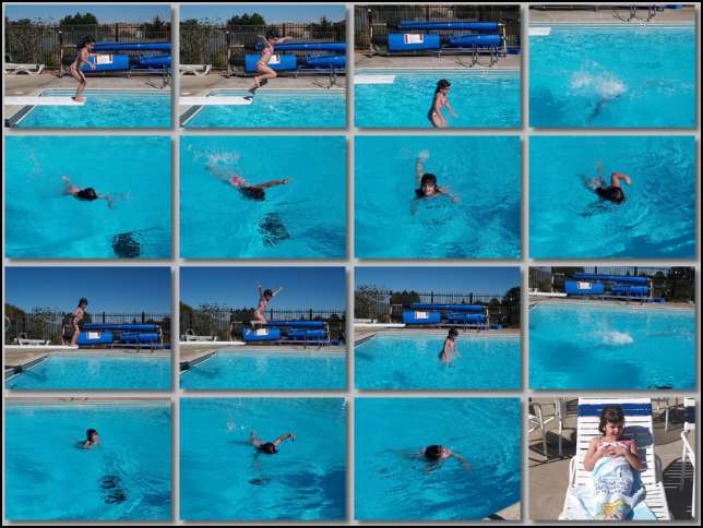 Private swimming lesson at the Ladera pool with Erin.