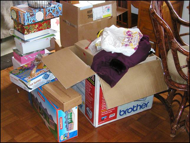 Sydney got soooo many presents they had to be shipped home in three boxes!!!!