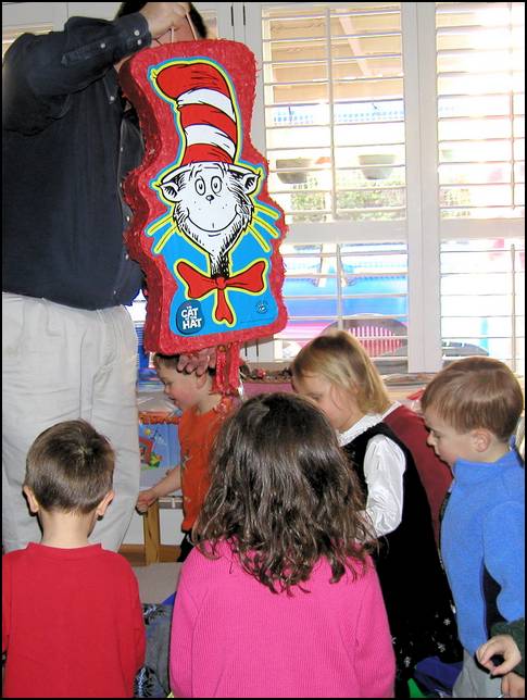 Time for the Pinata -- full of party favors