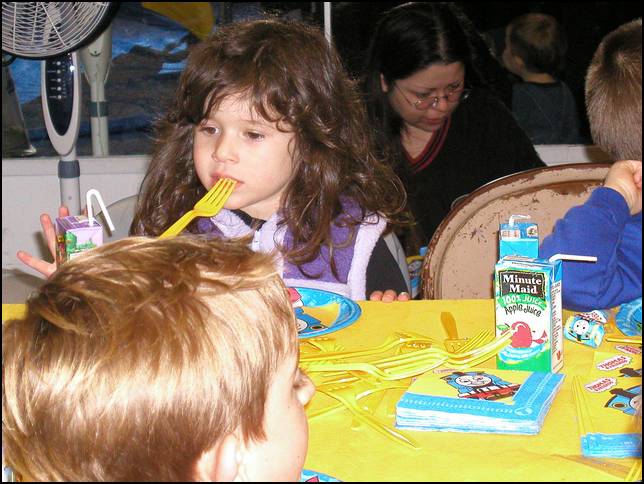 When at a loss at what to do at a party, simply bite your fork