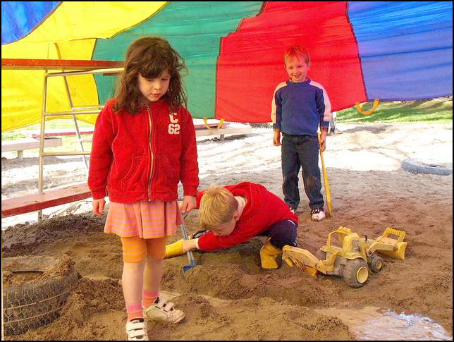 There's a river under the tent!