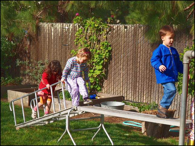 Up we go to the monkey bars
