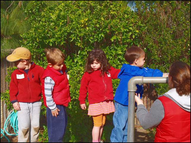 Let's line up for the monkey bars!