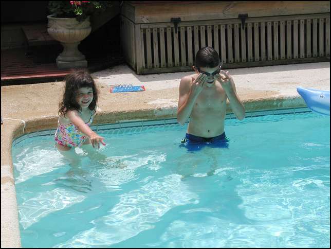 I love swimming with Craig and Laura