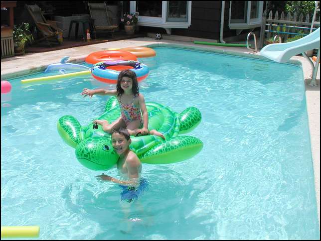 Lots of things to float on in the pool