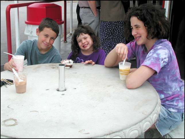 and the ice cream treat after the swim lesson