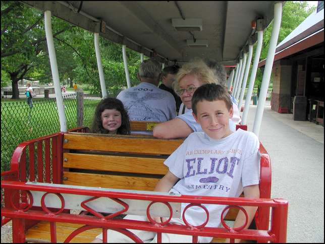 The zoo train is fun