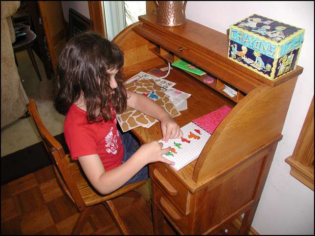 Time for a few stickers before going the Bell's amusement park for kids