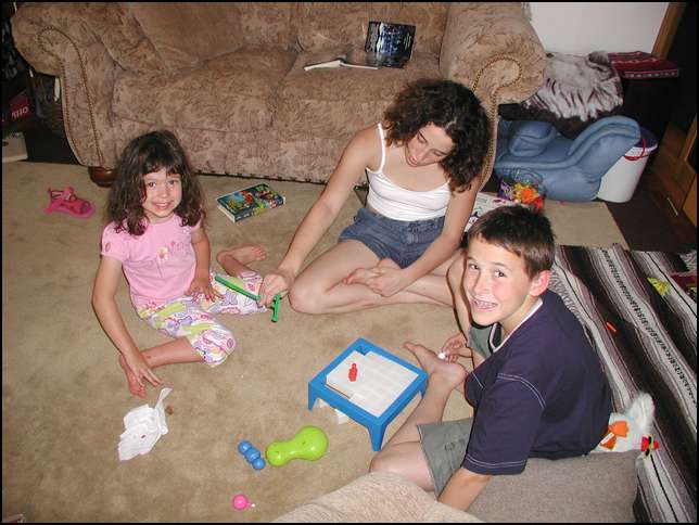 Playing with Craig and Laura before my swimming lesson