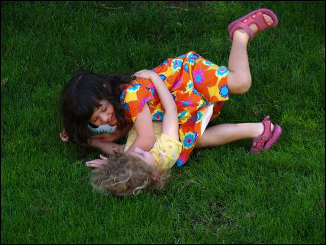 Nothing beats a good tumble in the grass
