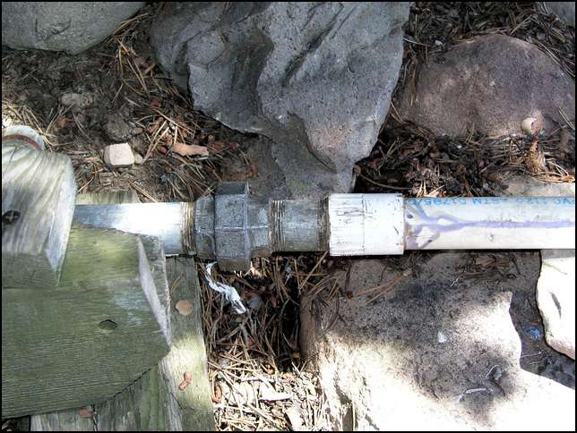 Difficult time getting the pump to fill the tank -- took three attempts before we could get an airtight seal on this join to the pump intake line!