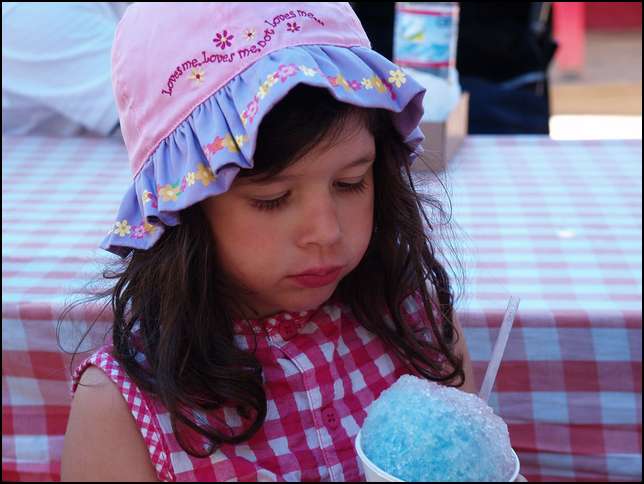 My first snow cone!