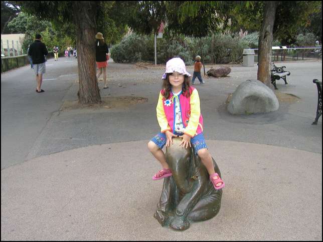 Sydney on an elephant