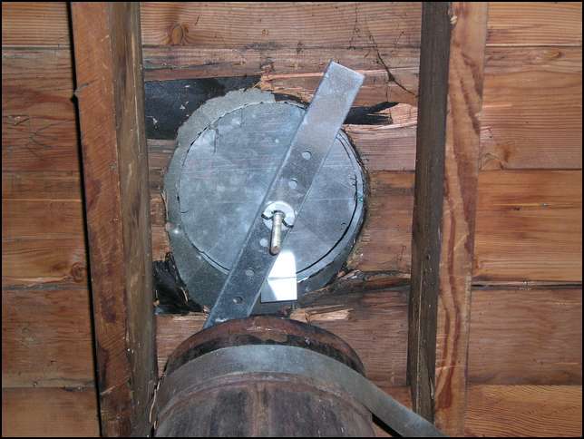 Chimney cap from inside