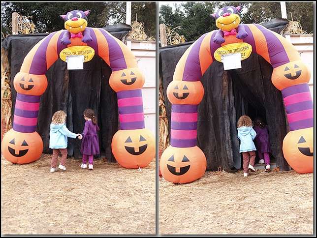Going into the spooky house