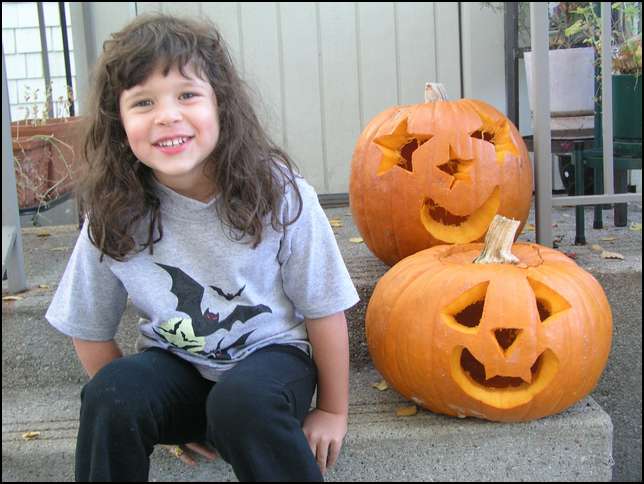 Carving the pumpkins was fun!