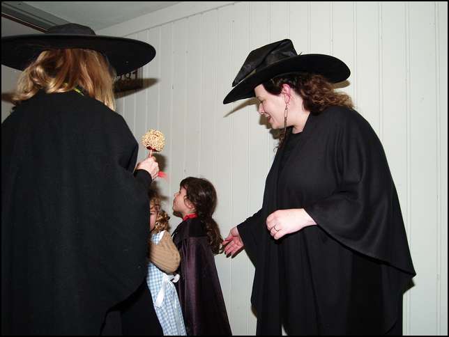 The witches looking after their little ones!