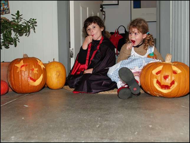 Enjoying their treats!