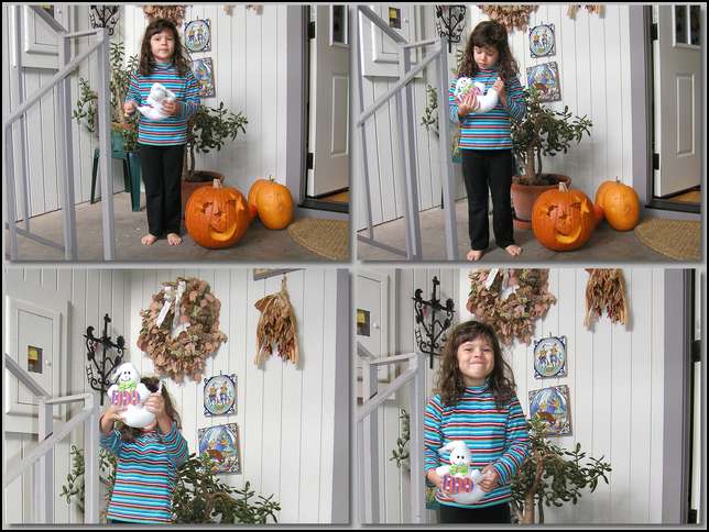 The first pumkin is carved and the Boooooo ghost!