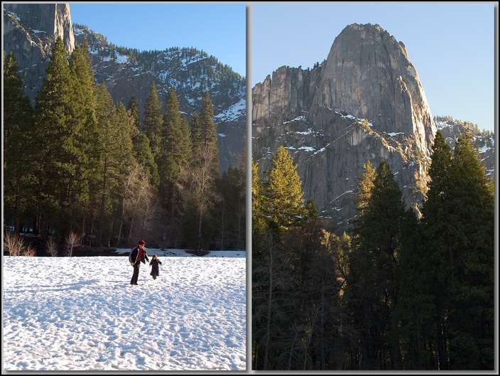 Cathedral rock on the south side of the meadow