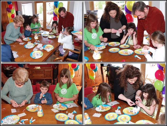 We are making micie's out of candy kisses, whiskers, ears, and tails!