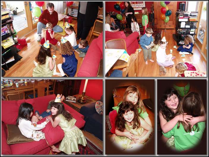 Time for a little play and hugging before the puppet show!