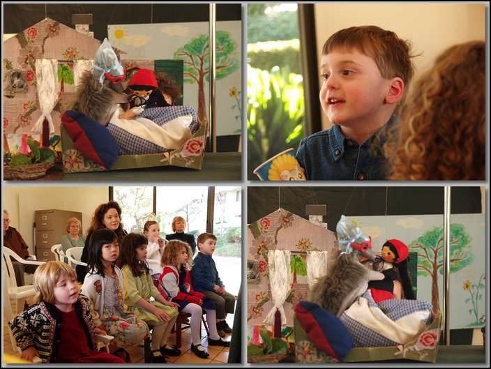 Oh nooooo, the wolf is going to eat little red riding hood