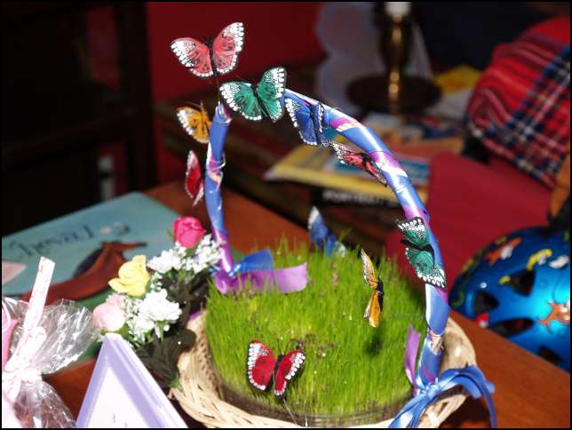 Easter grass basket