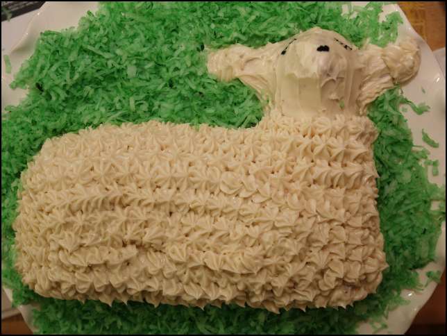 An Easter delight -- next step decorate the lambie-pie