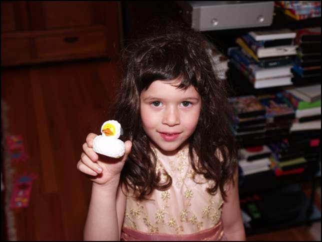 Isn't the Easter Bunny silly -- a sheepie duckie for the bath!!!!!!