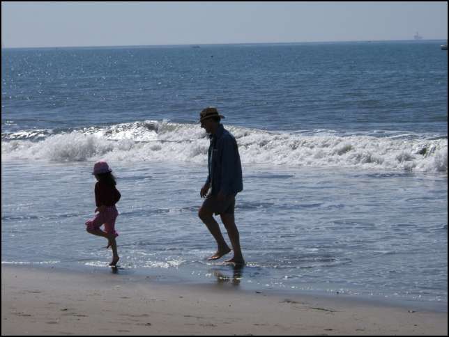 Quick out of the water before we get too wet