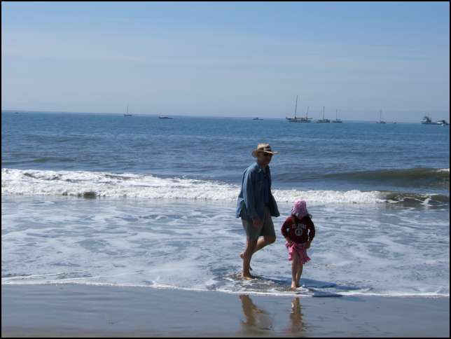 It's fun to run in the surf