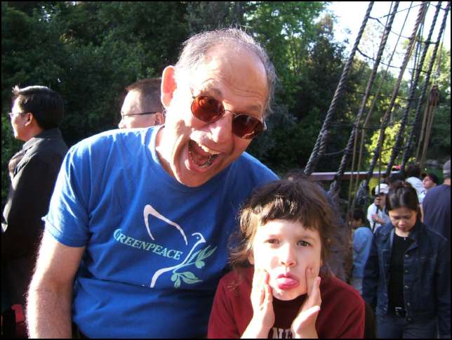 Daddy gets into the funny face game!