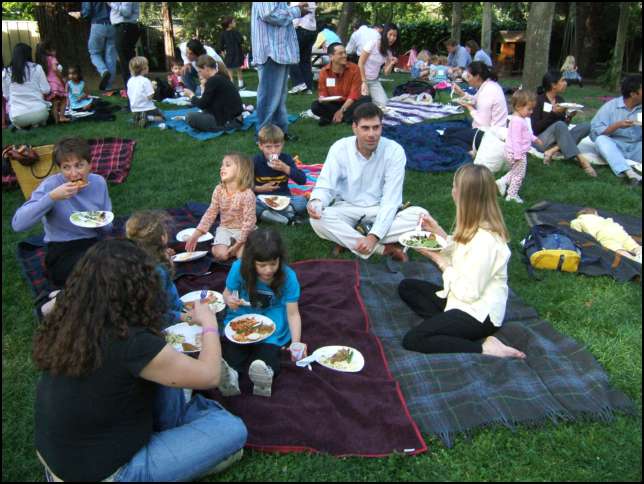 Sitting on the East PM lawn