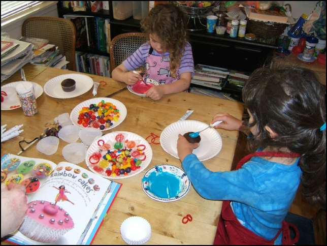 First goes the icing